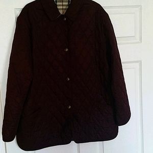 Burberry Quilted Jacket 1XL Wine